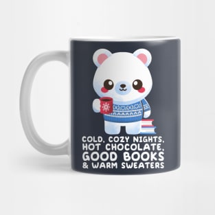 winter time polar bear Mug